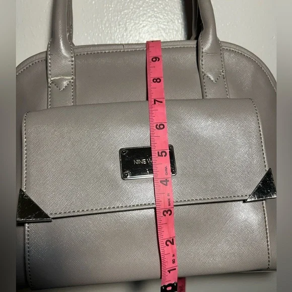 Nine West Taupe Shoulder Bag Satchel - Picture 7 of 10